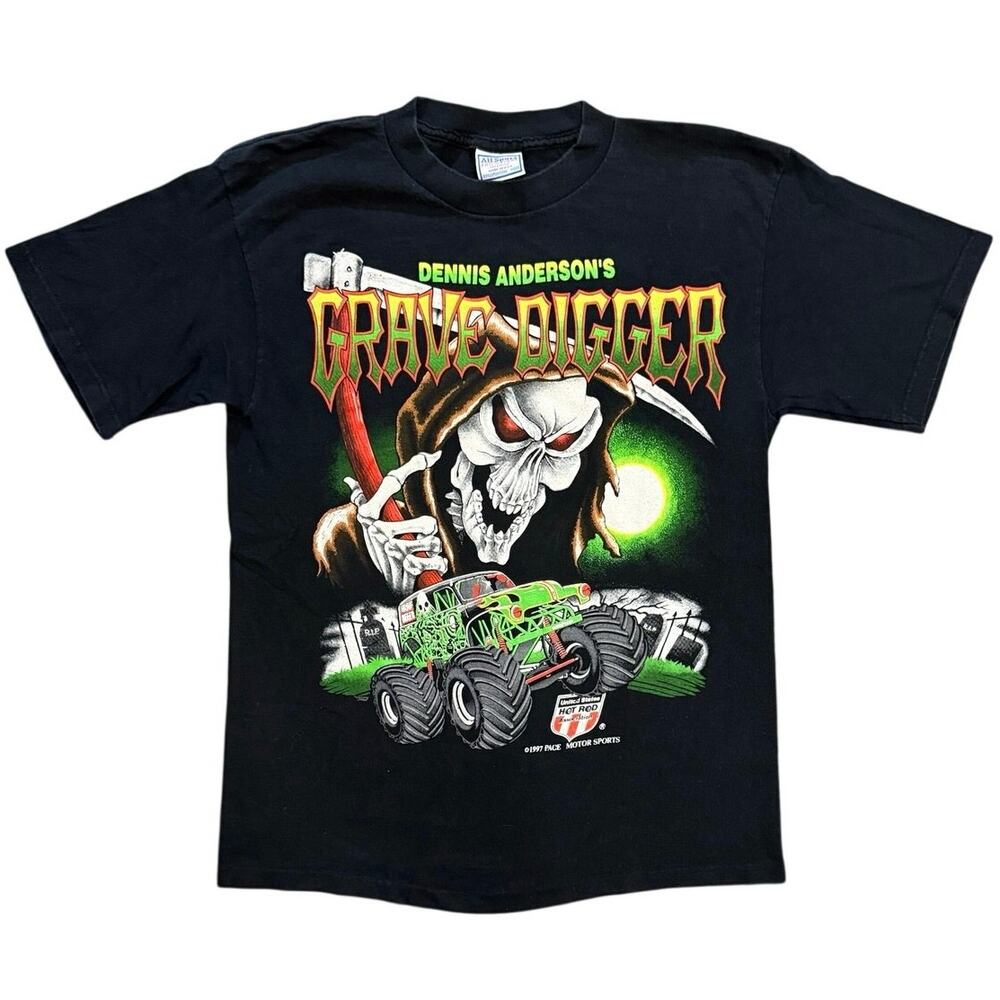 Vintage 1997 Grave Digger Monster Truck Shirt All Sport Made in USA Medium